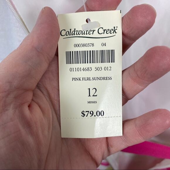 Coldwater Creek Pink Floral Midi Length Sundress Sz.12 NWT - Picture 6 of 15